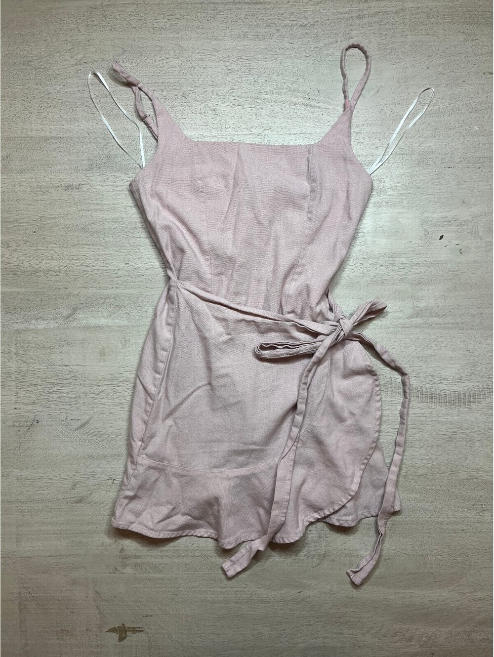Princess Polly Pink Mini Wrap Dress with Tie Waist